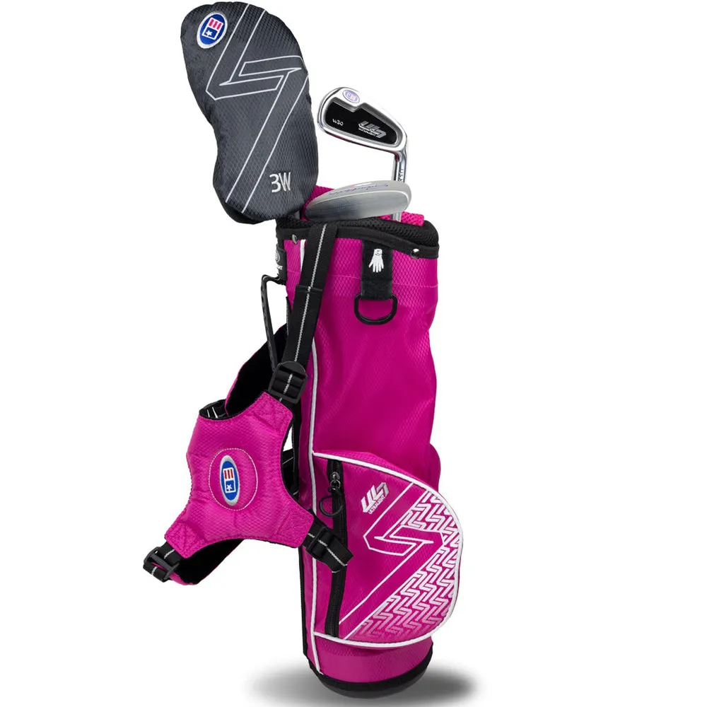 U.S Kids Golf Junior Ultralight 7 39 4-Piece Package Set Pink - (39-42" Golfer Height), Golf rangefinder