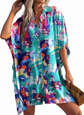 Ekouaer Beach Shirt Coverups for Women Button Down Bathing Suit Coverups for Swimwear