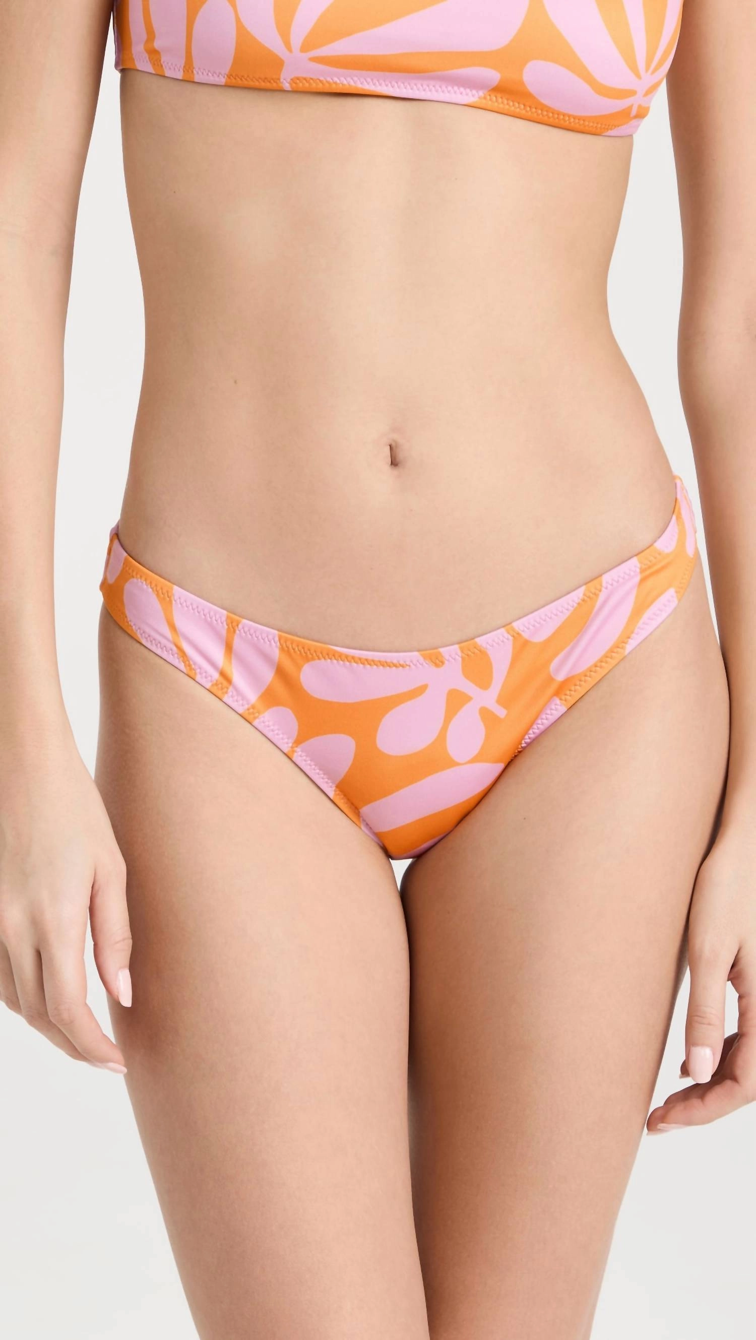 Elle Bikini Bottom In Carnation Pink