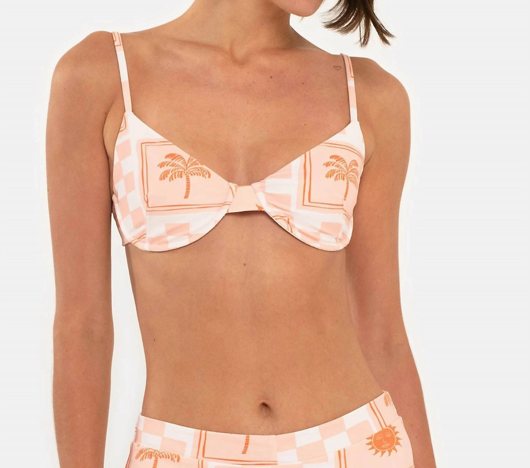 Ellen Bikini Top In Tile Print