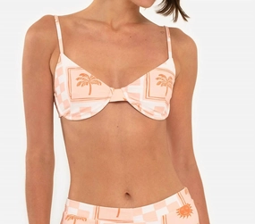 Ellen Bikini Top In Tile Print
