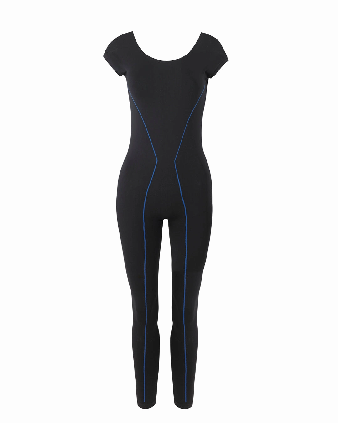 ENLIGHTENED Unitard | Black & Blue Lines