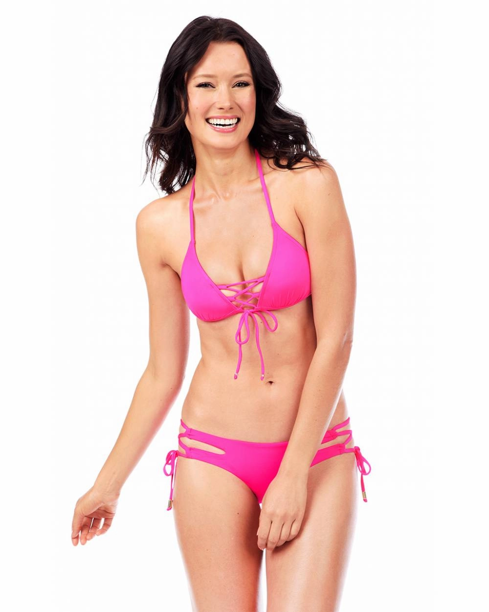 Envy Push Up  Corset Top & Cutout String Bikini Bottom