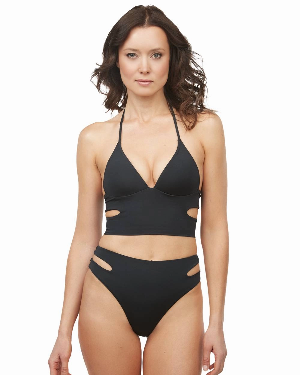 Envy Push Up  Cutout Swimsuit Top & Cutout High Leg Bottom