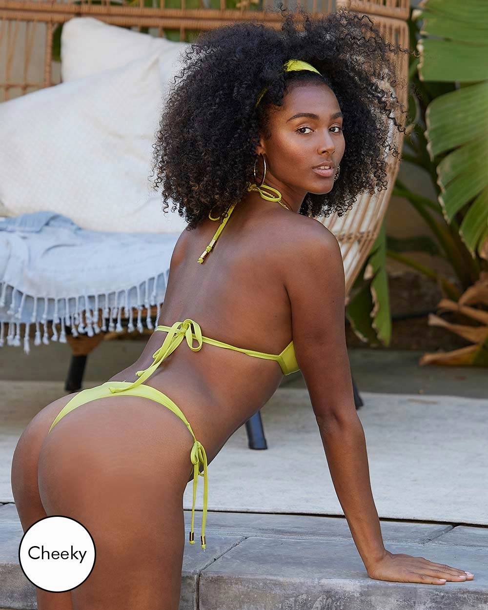 Envy Push Up Padded Triangle String Bikini Top and Seamless Side Tie Bottom