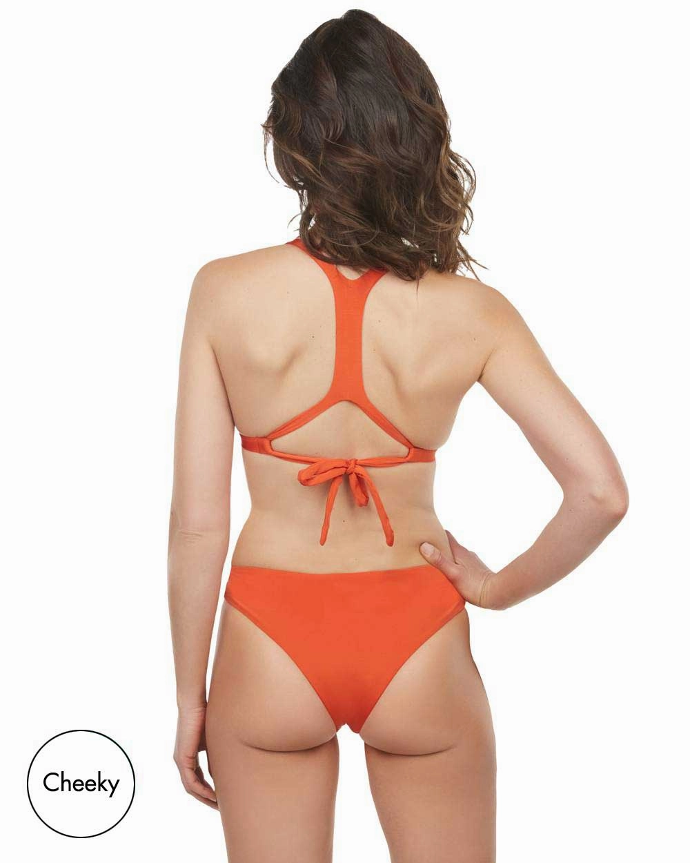 Envy Push Up Racer Back Halter Top & High Leg Scoop Swim Bottom