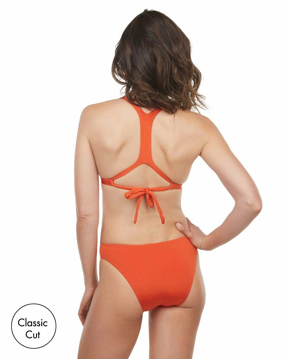 Envy Push Up Racer Back Halter Top & High Leg Scoop Swim Bottom
