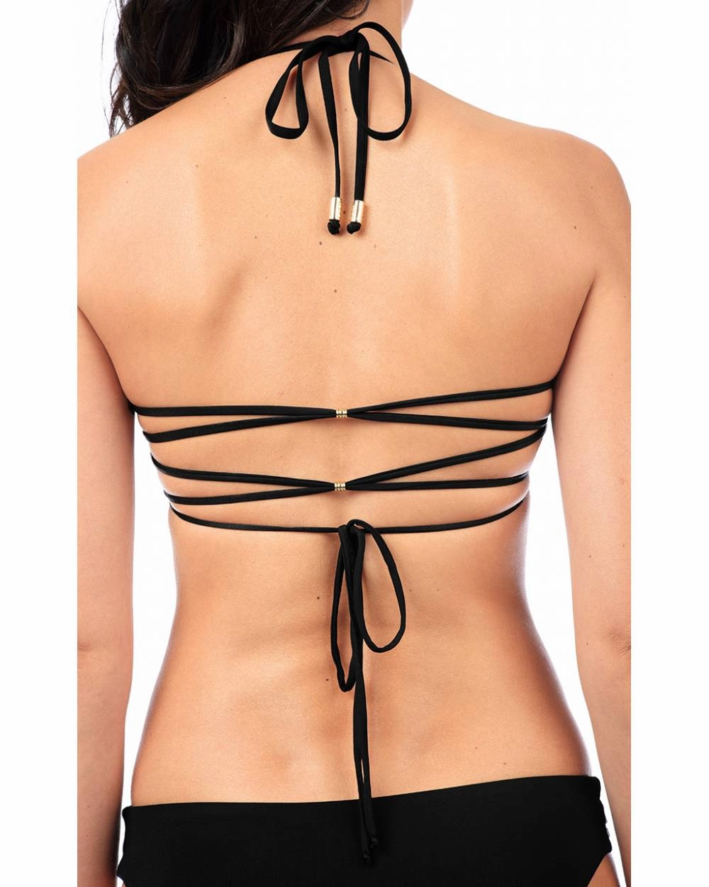 Envy Push Up  Strappy String Bikini Top & Reversible Bottom