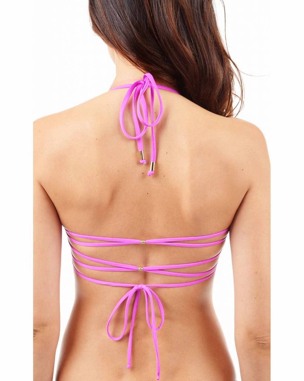 Envy Push Up  Strappy String Bikini Top & Reversible Bottom