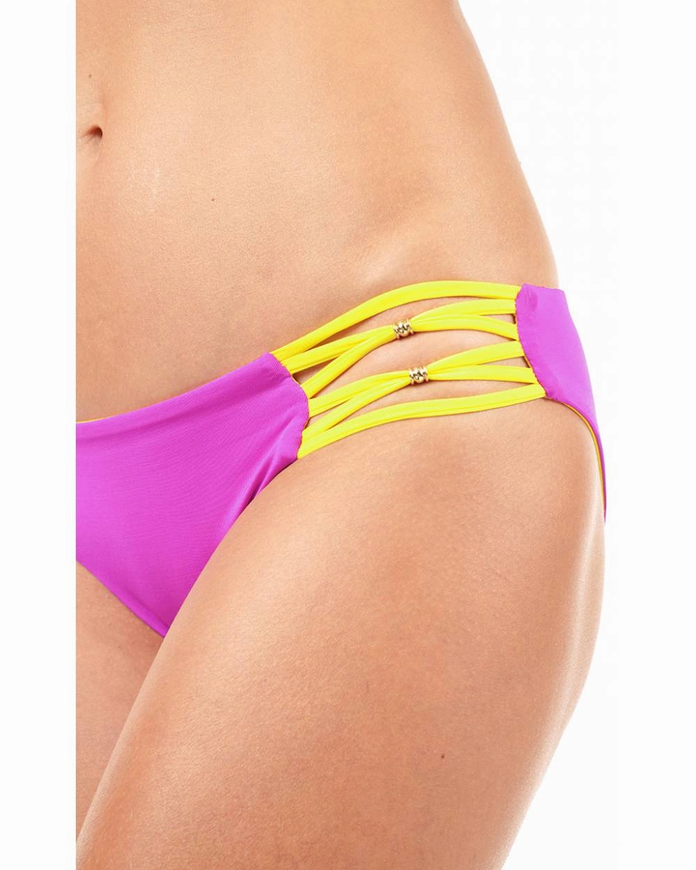 Envy Push Up  Strappy String Bikini Top & Reversible Bottom