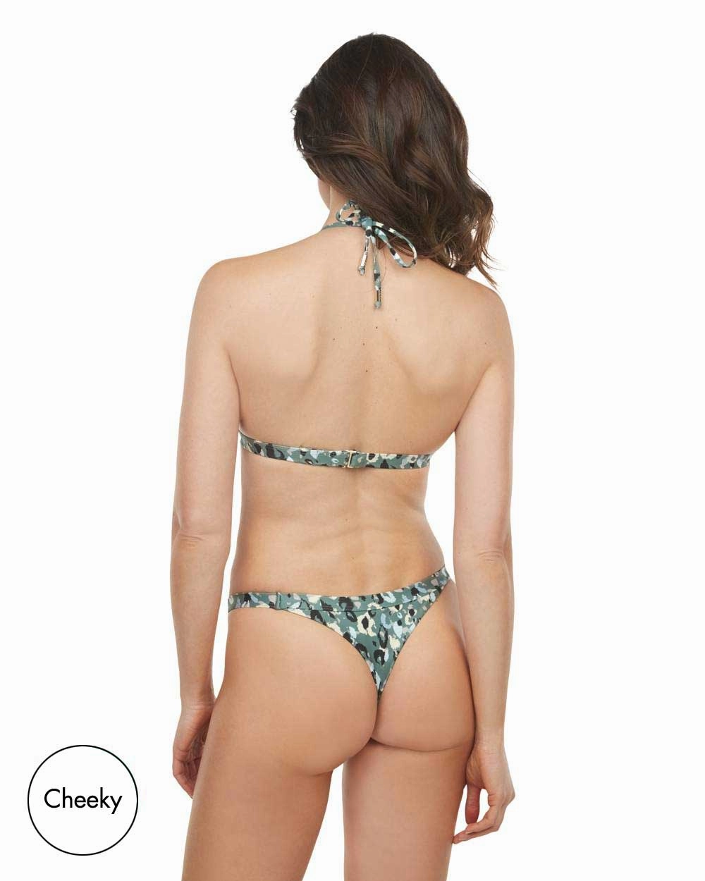 Envy Push Up Tropical Banded String Bikini Top & Banded Bottom