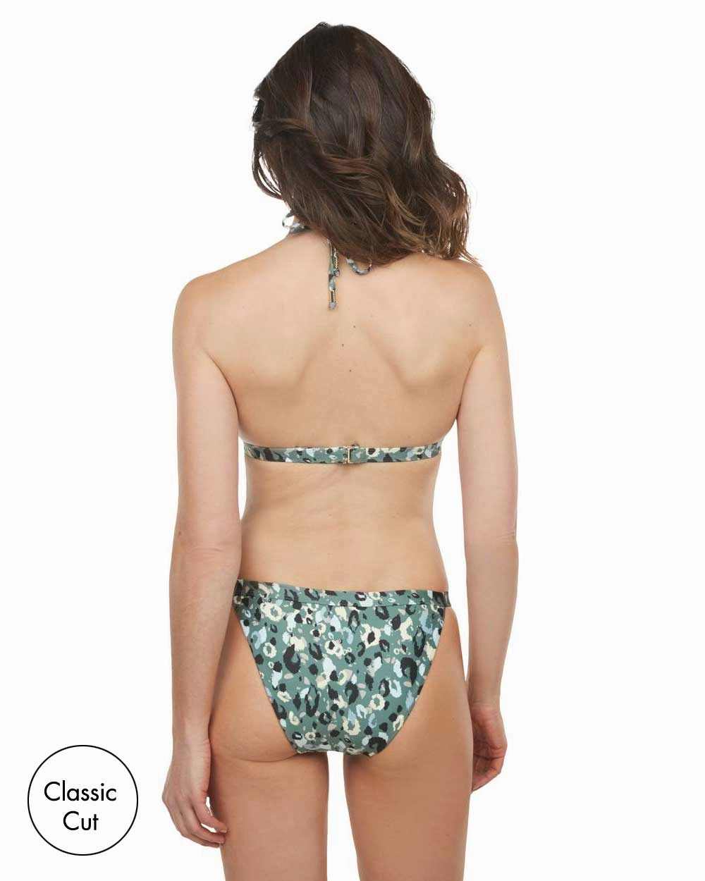 Envy Push Up Tropical Banded String Bikini Top & Banded Bottom