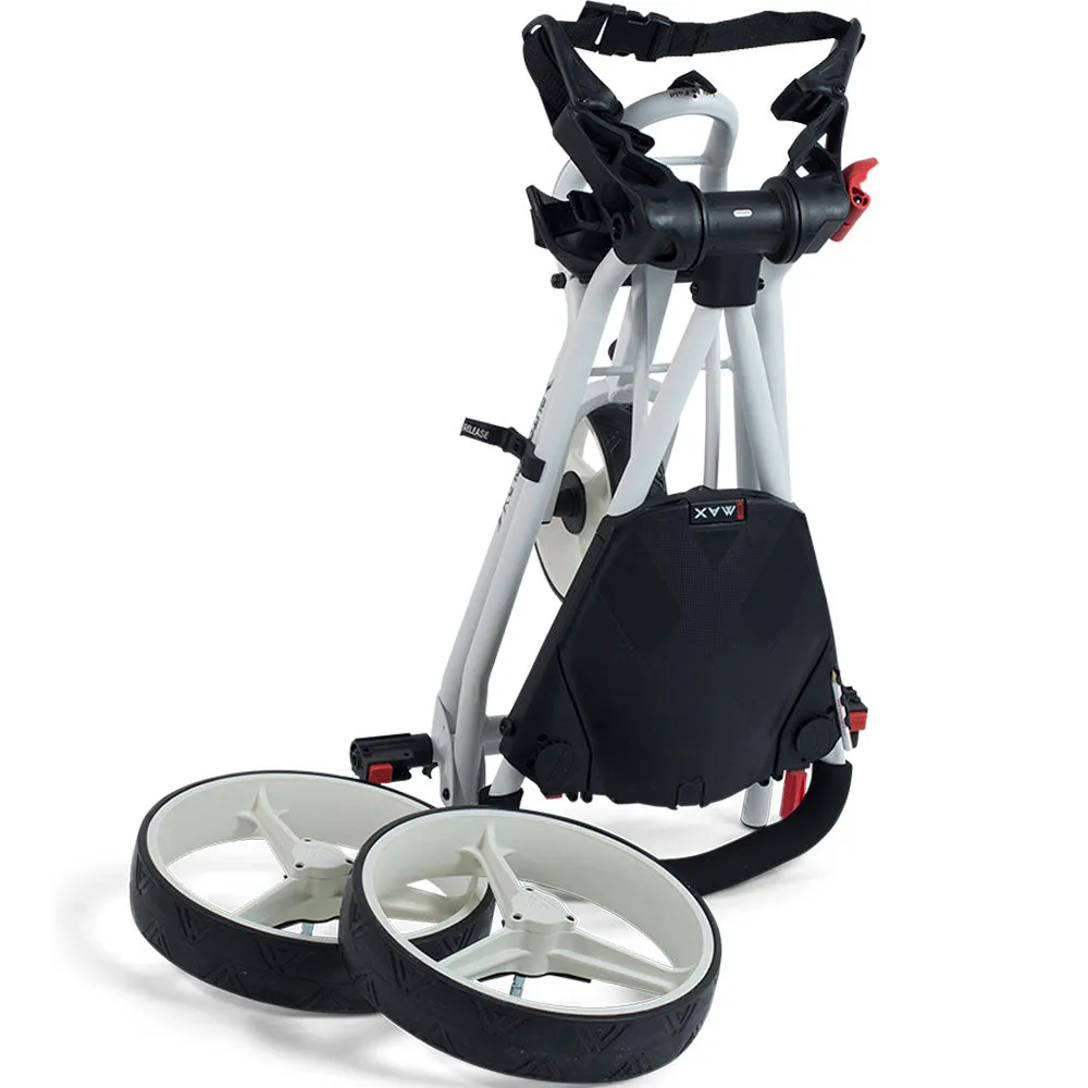 Big Max Autofold X 3-Wheel Push Trolley - White, Golf mat for home, Leather golf gloves