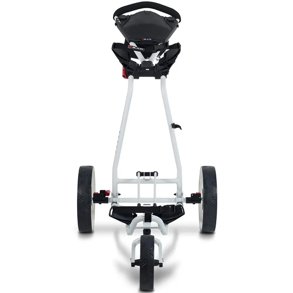 Big Max Autofold X 3-Wheel Push Trolley - White, Golf alignment sticks, Backyard golf setup, Golf posture corrector