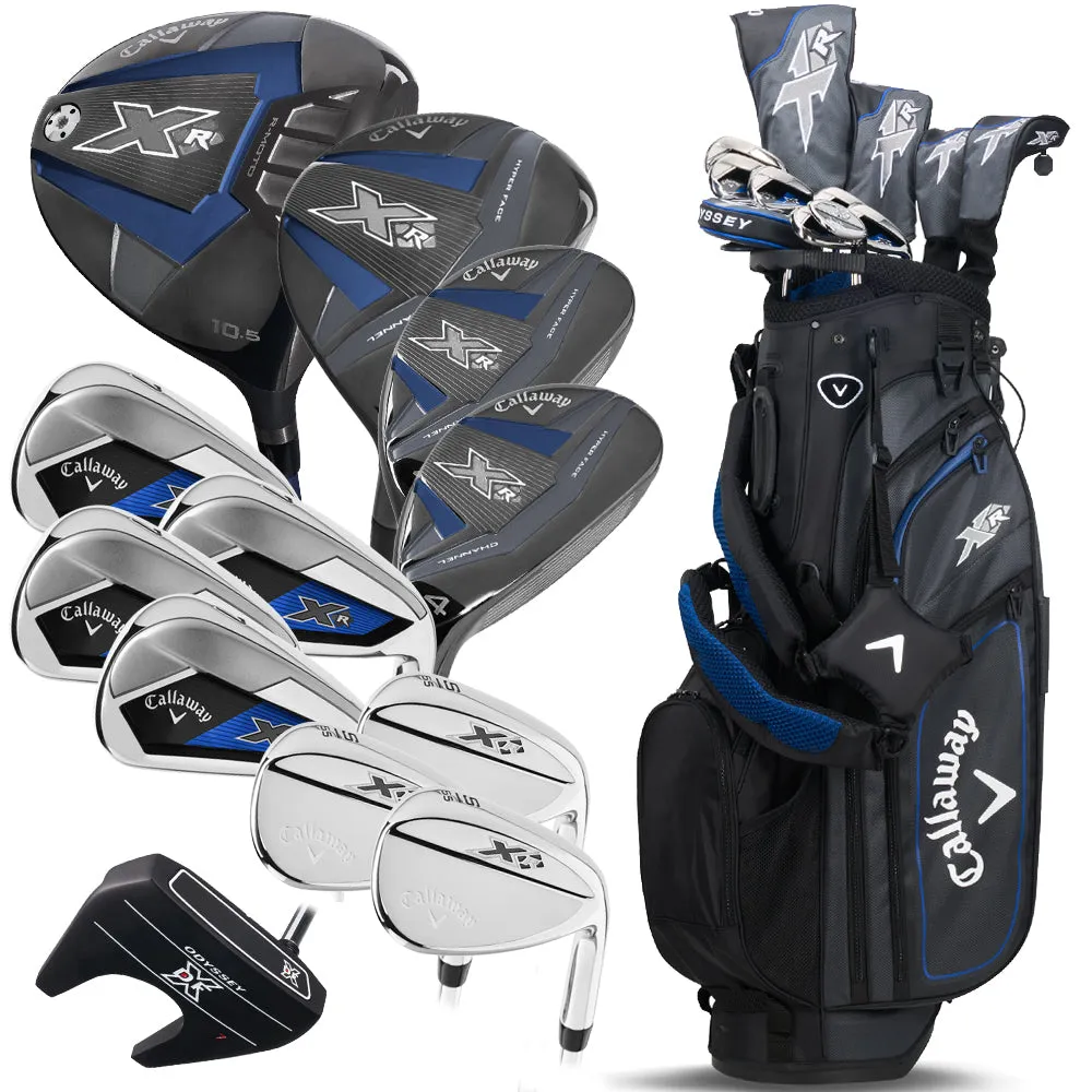 Everyday Essential Callaway XR 13-Piece Stand Bag Package Set - Blue/Silver - Steel Discover the Difference, Cobra AeroJet driver
