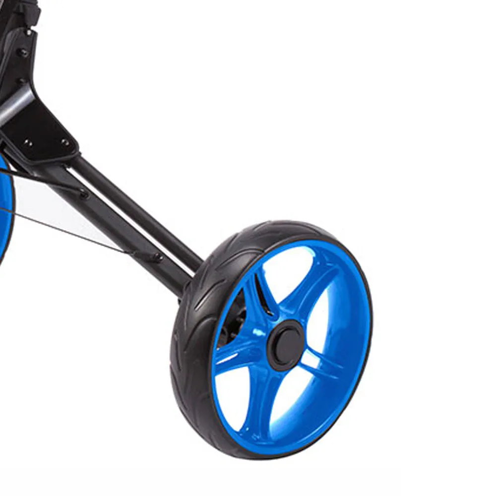 Cube 3 3-Wheel Push Trolley - Charcoal/Blue, Bluetooth golf speaker