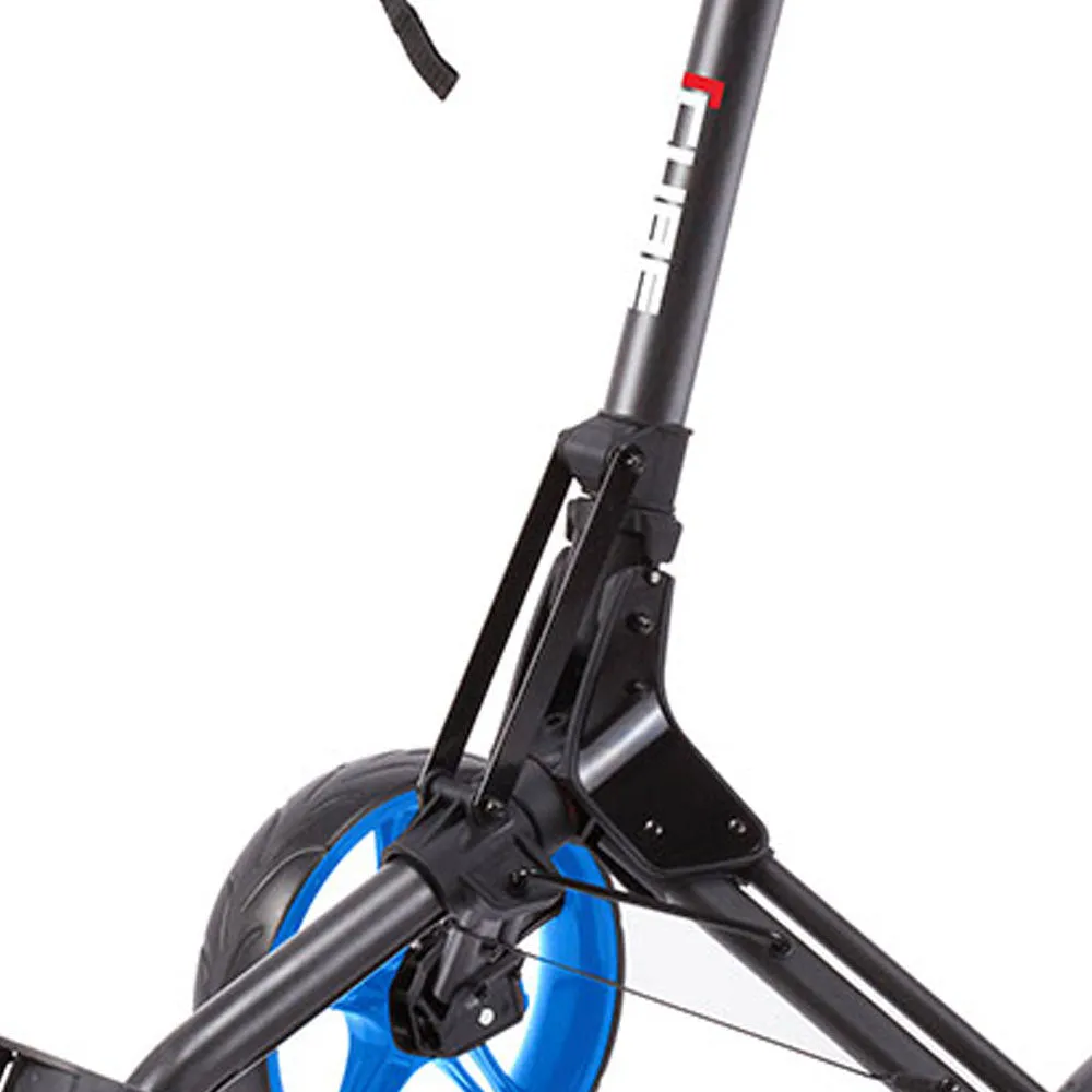 Cube 3 3-Wheel Push Trolley - Charcoal/Blue, Personalized golf balls