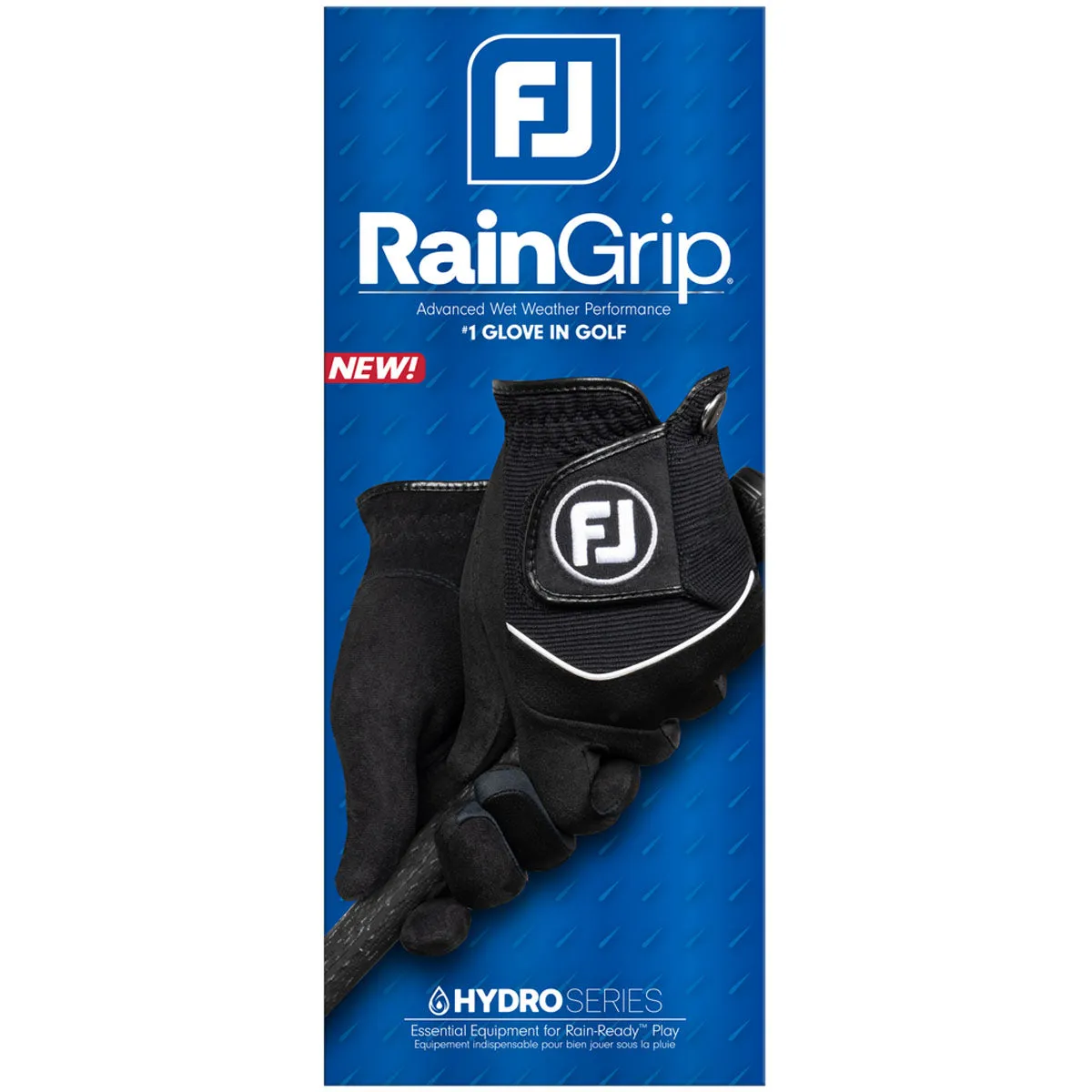 FootJoy RainGrip Golf Gloves (Pair) - Black, Golf cart cup holder