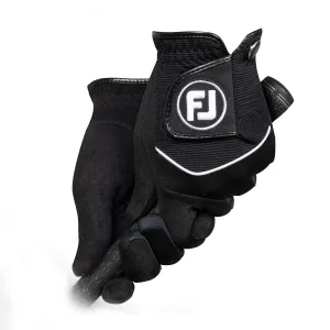 Everyday Essential FootJoy RainGrip Golf Gloves (Pair) - Black Upgrade Your Gear, Lightweight golf bag, Spikeless golf shoes, Forged vs cast irons