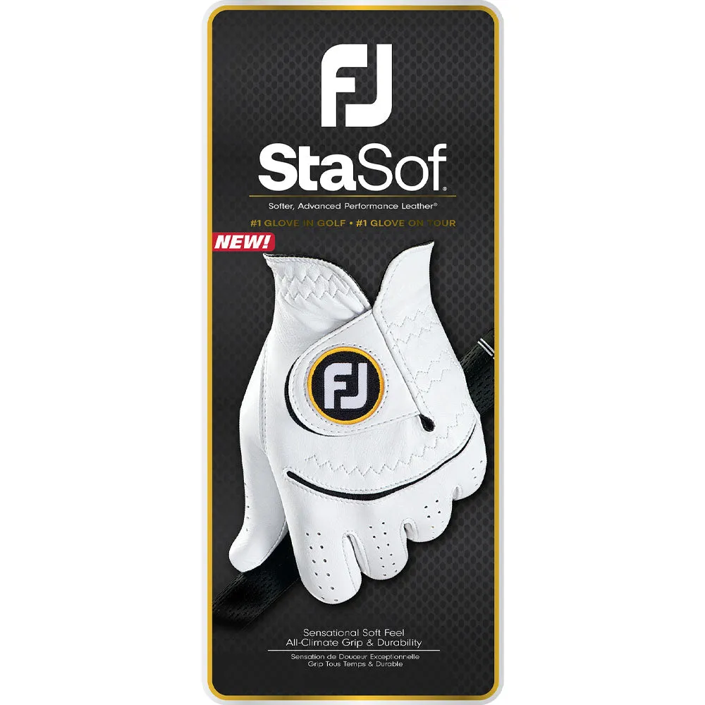 FootJoy StaSof Golf Glove - Pearl/Black, Golf stand bag