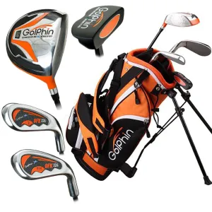 Everyday Essential GolPhin GFK 324 Junior - 5-Piece Package Set (Ages 3-4) - Orange The Choice is Clear, Eco-friendly golf tees, Indoor golf putting green, Lightweight golf bag