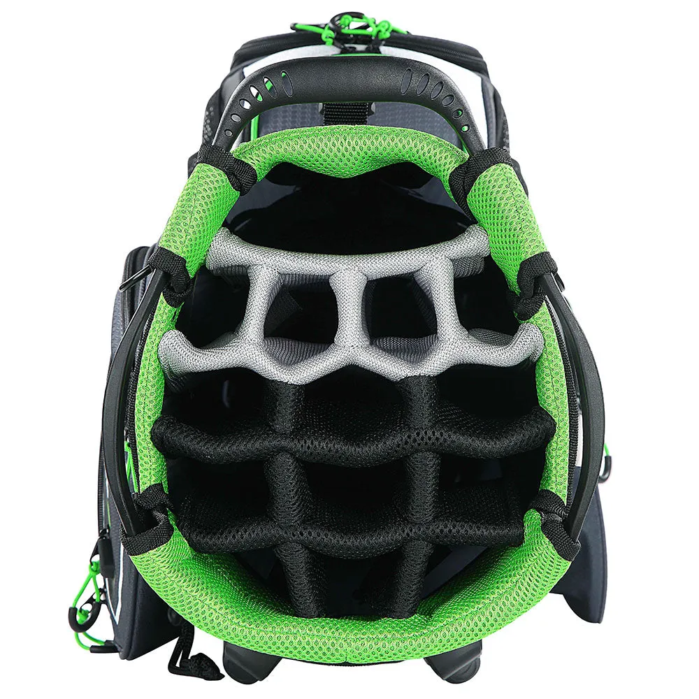 MacGregor Paramount Hybrid 14 Cart/Stand Bag - Grey/Green, Vegan golf shoes, Golf stretching straps, Golf mat for home