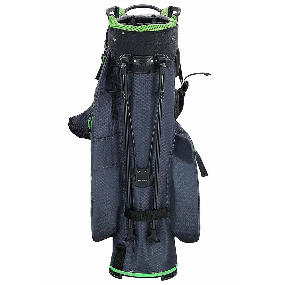 MacGregor Paramount Hybrid 14 Cart/Stand Bag - Grey/Green, Golf shaft puller tool, Golf bag cooler pocket
