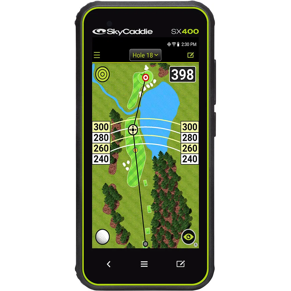 SkyCaddie SX400 Handheld GPS Rangefinder, Waterproof golf bag cover, Vegan golf shoes