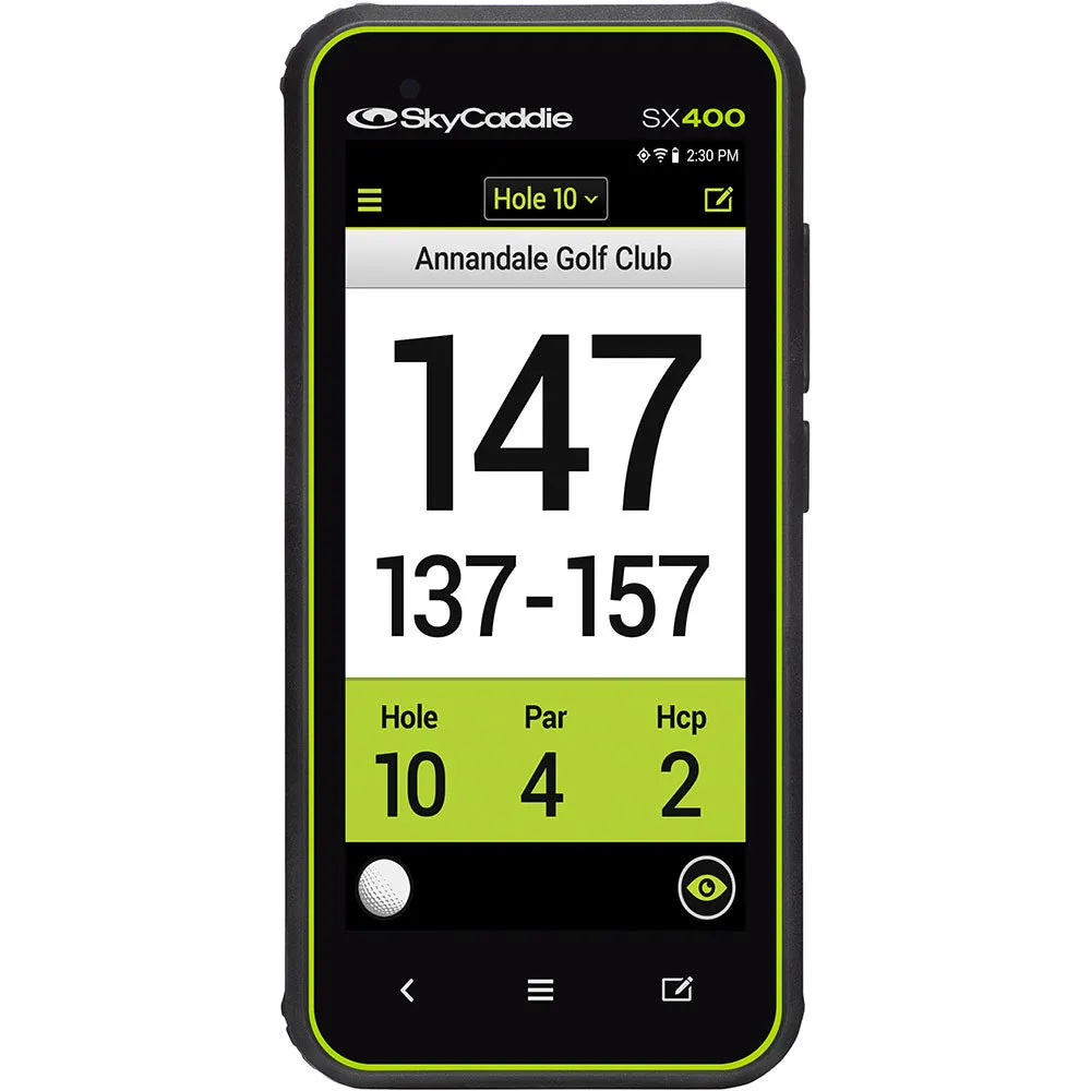 SkyCaddie SX400 Handheld GPS Rangefinder, Golf scorecard holder, Men's golf polo shirts