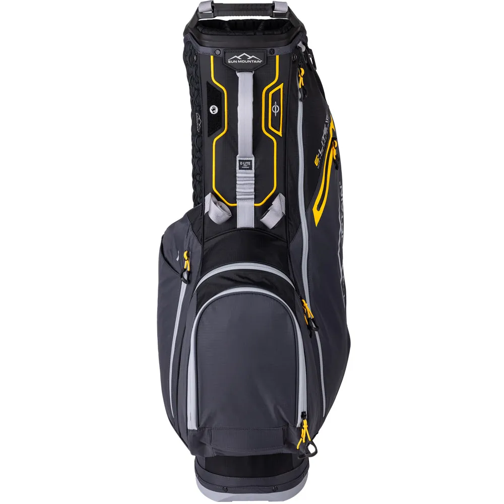 Sun Mountain E-LITE 14-Way Stand Bag - Black/Steel/Gold, Golf shoe travel bag, Golf travel case