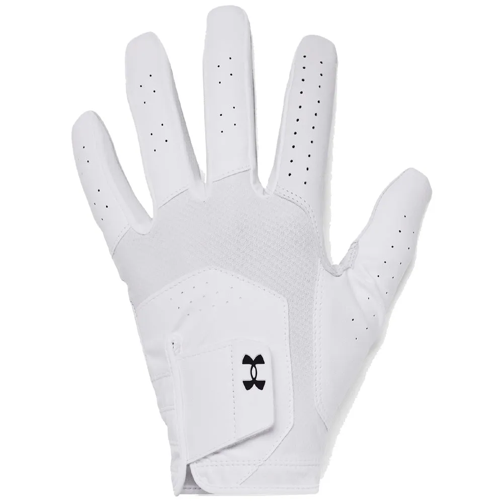 Under Armour Iso-Chill Leather Golf Glove - White/Black, Golf bag rain cover, Compression golf socks