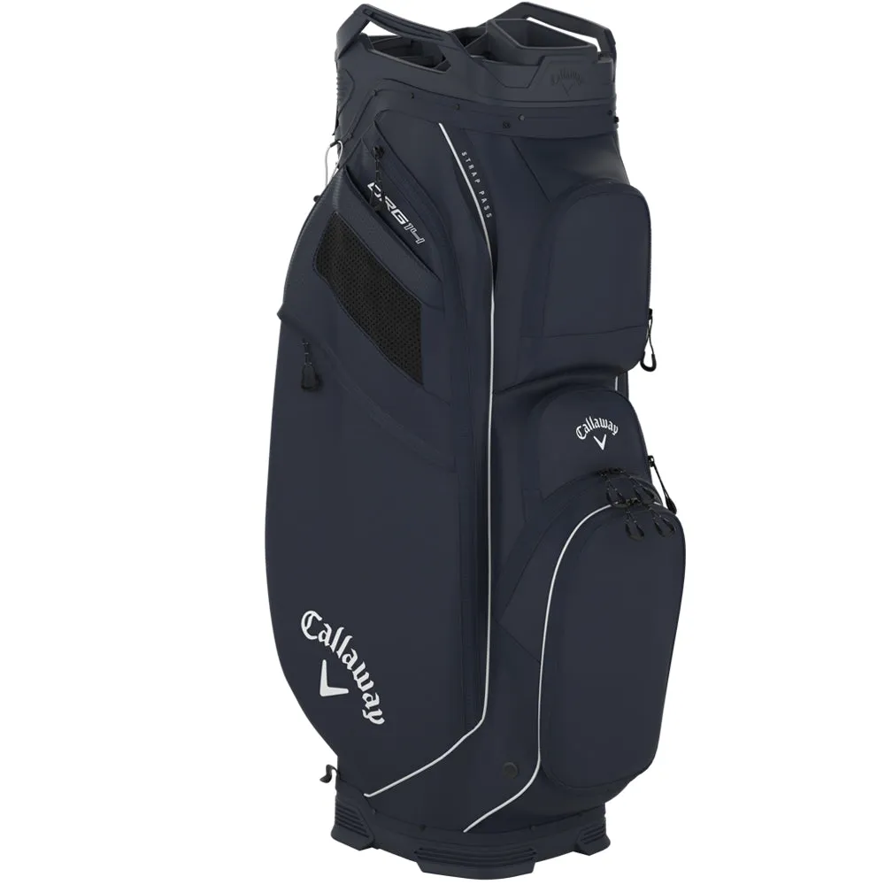 Callaway Org 14 Cart Bag - Navy, Golf cart cup holder, Bluetooth golf speaker