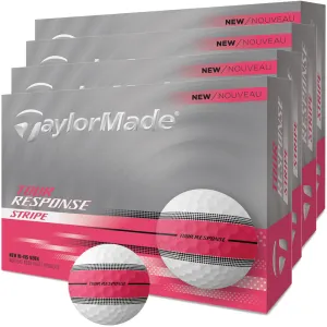 Everyday Low Price TaylorMade Tour Response Stripe Balls - 4 for 3 - Neon Pink A Smarter Choice, UV protection golf hat, Golf swing trainer