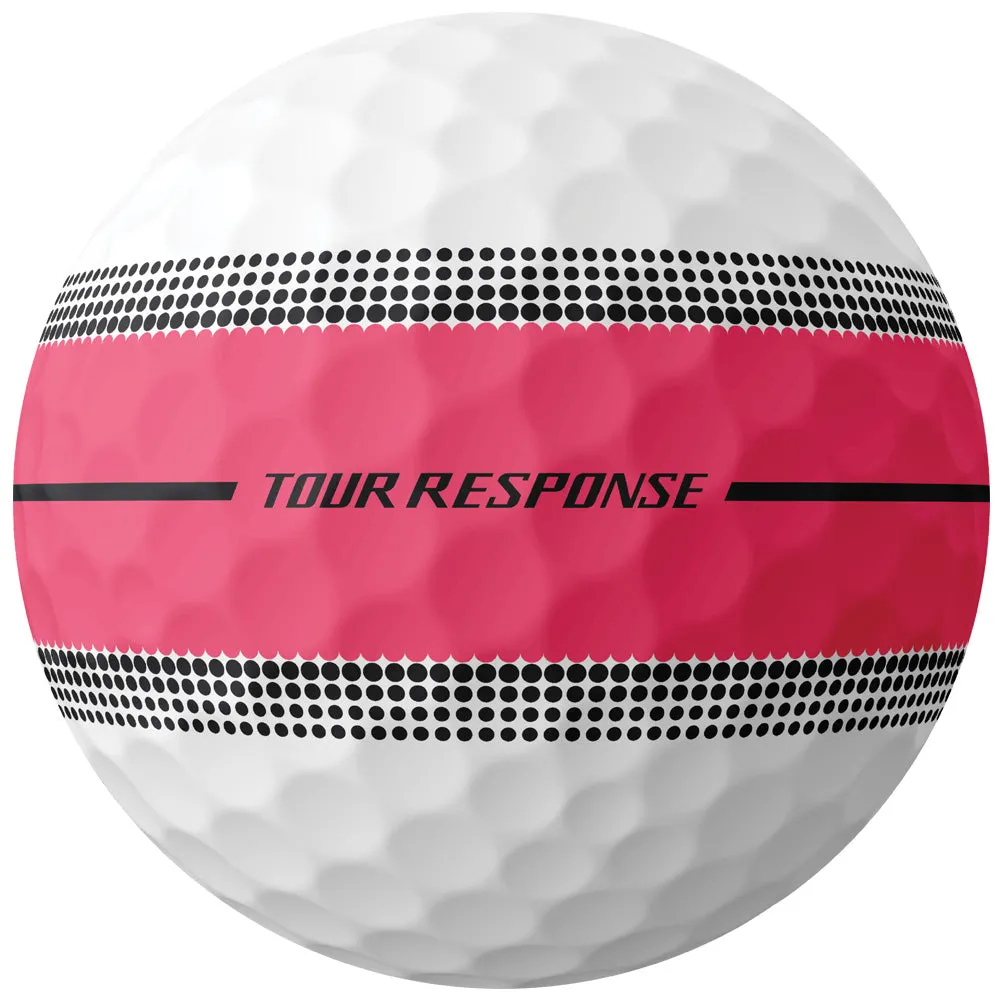 TaylorMade Tour Response Stripe Balls - 4 for 3 - Neon Pink, Breathable golf pants