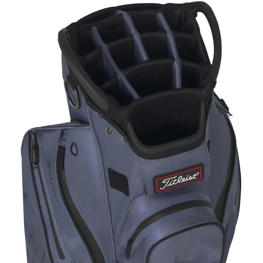 Titleist Cart 14 StaDry Waterproof Cart Bag - Washed Indigo, Rain golf gloves, Golf shaft puller tool, Golf club loft adjustment