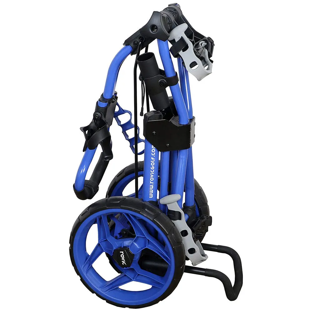 Clicgear Rovic RV3J Junior 3-Wheel Push Trolley - Blue, Golf push cart, Golf travel case, Graphite golf shafts
