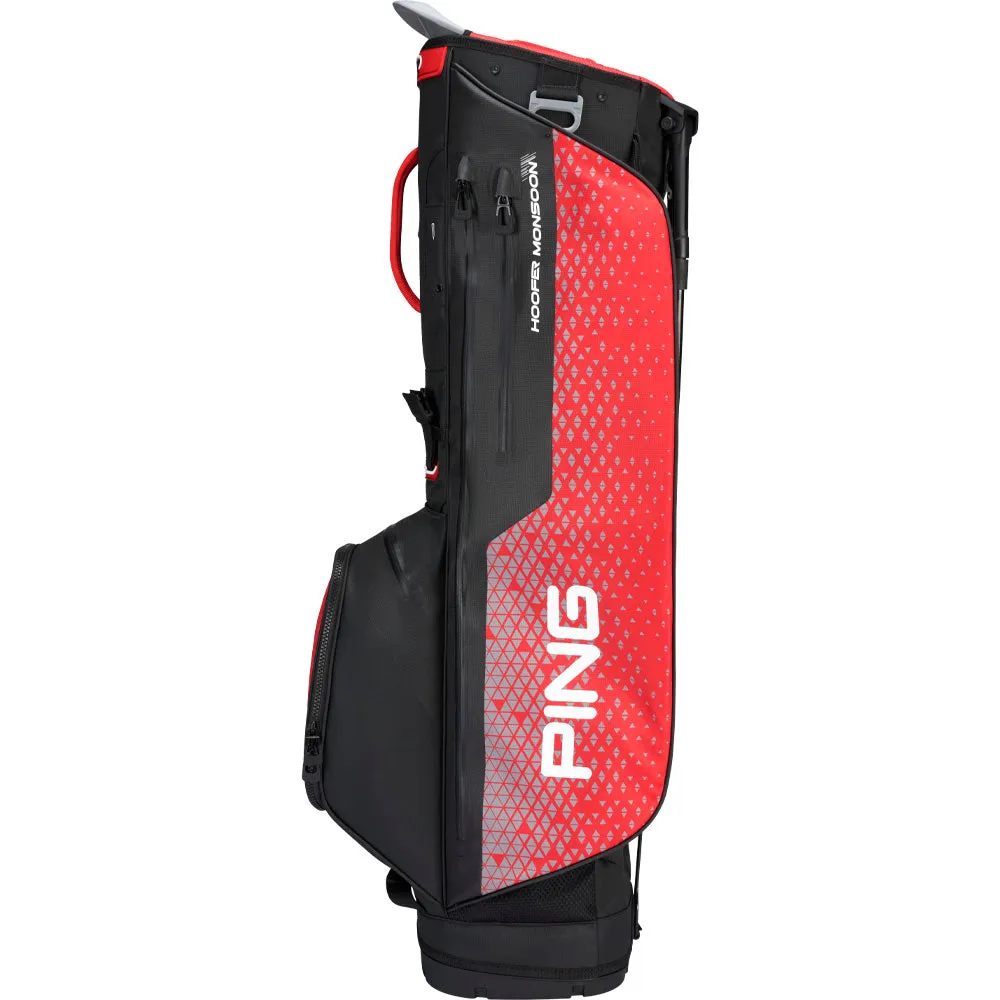 Ping Hoofer Monsoon 231 Stand Bag - Black/Red, Golf cart bag with 14 dividers