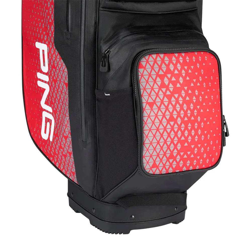 Ping Pioneer Monsoon 231 Waterproof Cart Bag - Black/Red, Indoor golf putting green, Golf tournament gifts, Graphite golf shafts