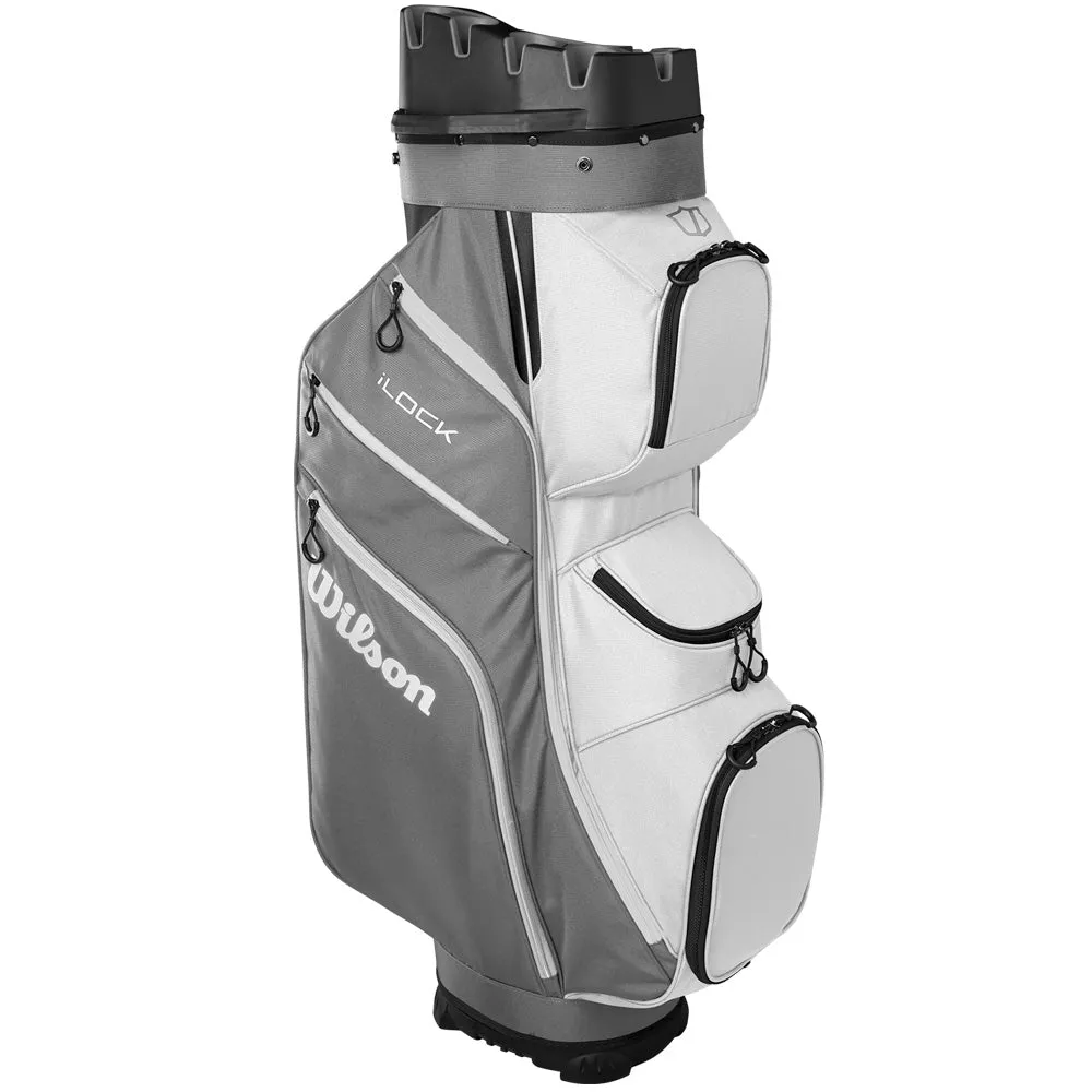 Wilson I-Lock Cart Bag - Grey/White/Black, Eco-friendly golf tees