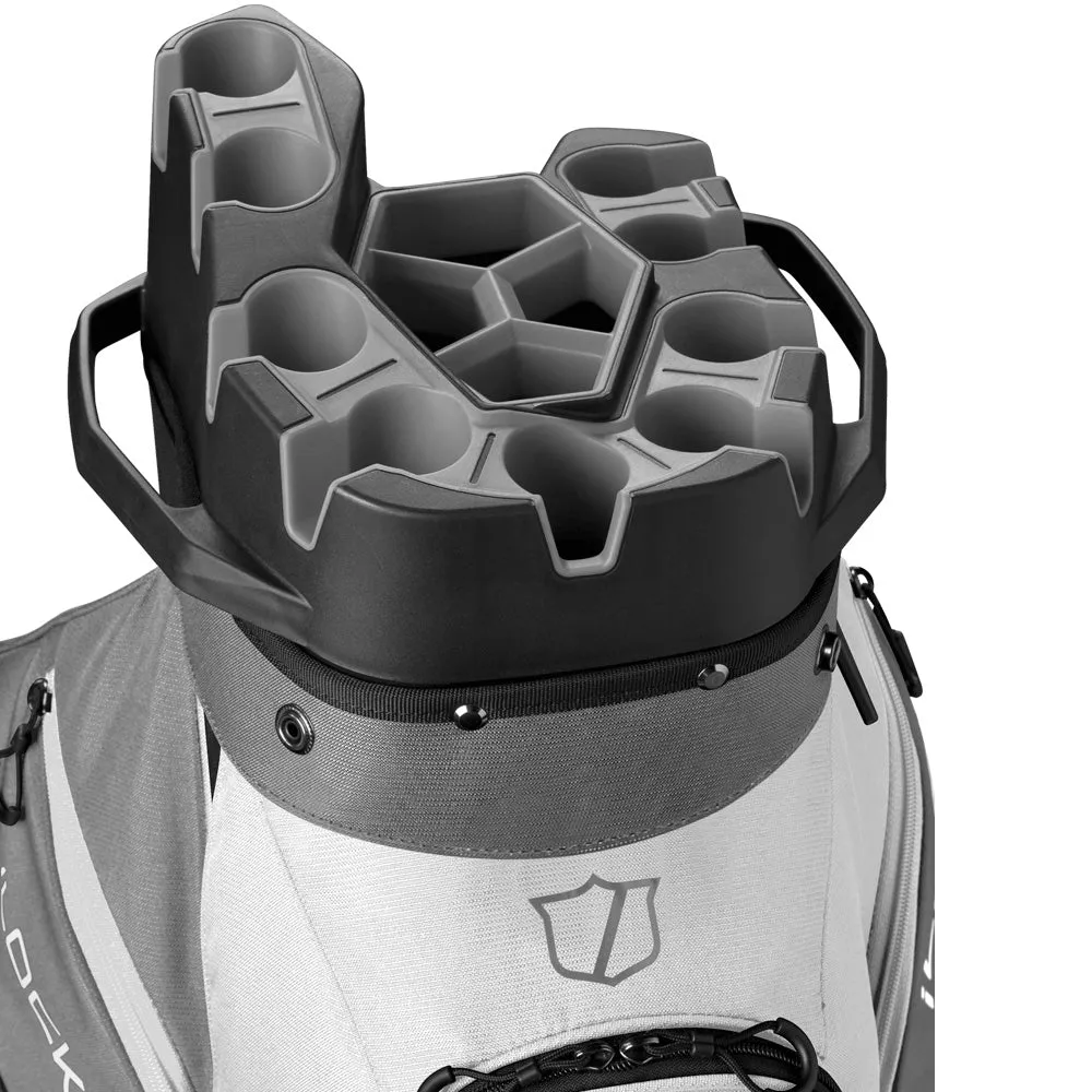 Wilson I-Lock Cart Bag - Grey/White/Black, Golf rule book 2024, Golf ball stamp kit, Lightweight golf shoes