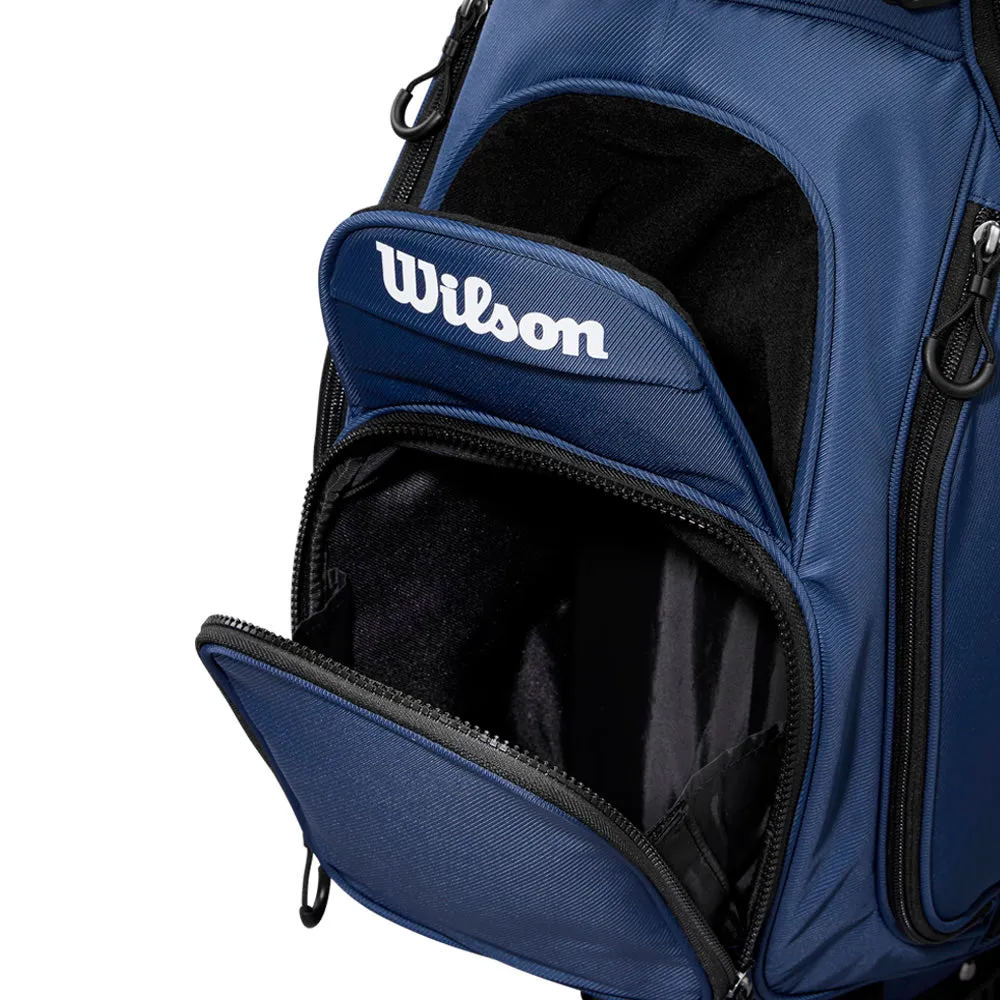 Wilson Talus Stand 14 Bag - Navy/White, Golf club fitting near me