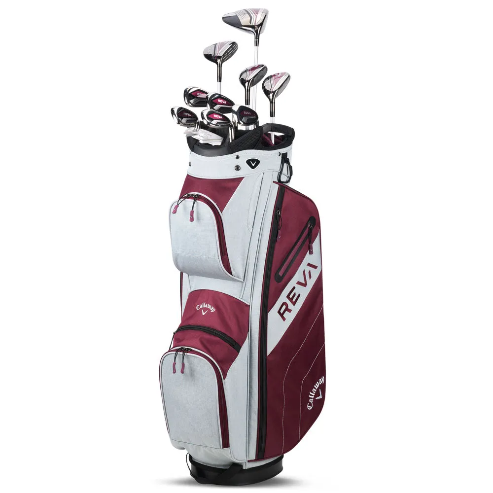 Callaway REVA 11-Piece Cart Bag Package Set Ladies - Eggplant, Golf club cleaner, Golf stand bag, Golf organizer for car