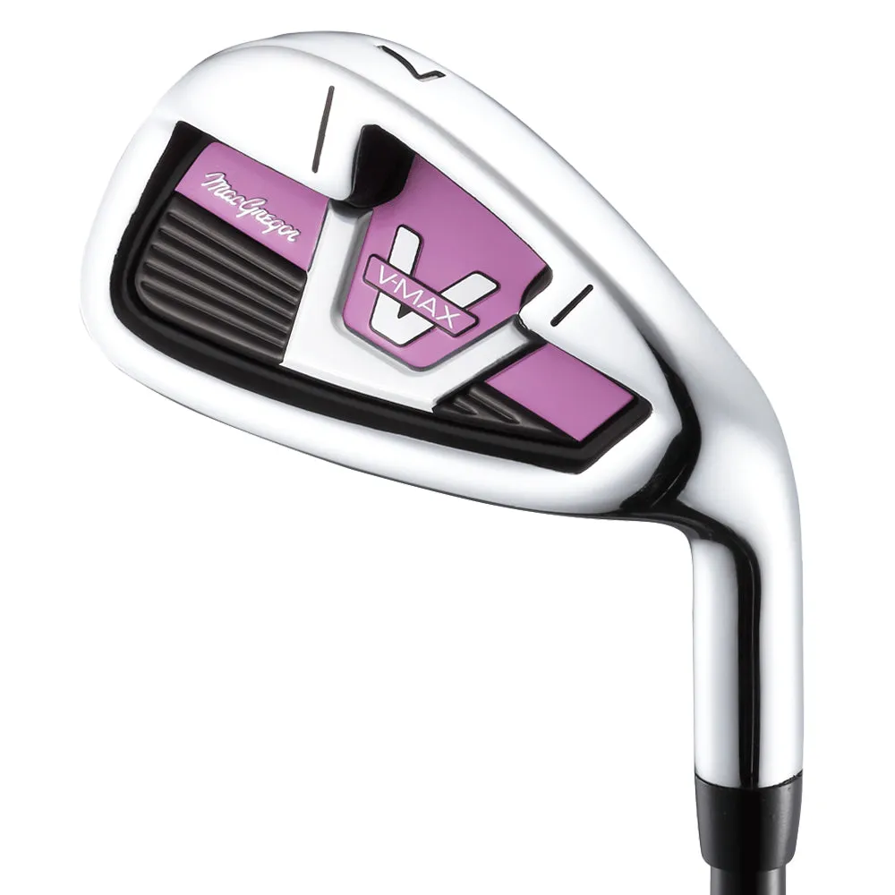 MacGregor V-MAX Junior 5-Piece Stand Bag Package Set - Pink (Ages 6-8), Personalized golf balls