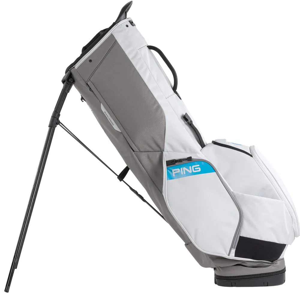Ping Hoofer 231 Stand Bag - Light Grey/Blue/Graphite, Recycled golf balls, Golf club loft adjustment, Best waterproof golf shoes for walking