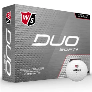 Everyones Talking Wilson DUO Soft  Golf Balls - White - Personalised Text Final Call, Waterproof golf bag cover, Golf accessories for beginners, Soft feel golf balls