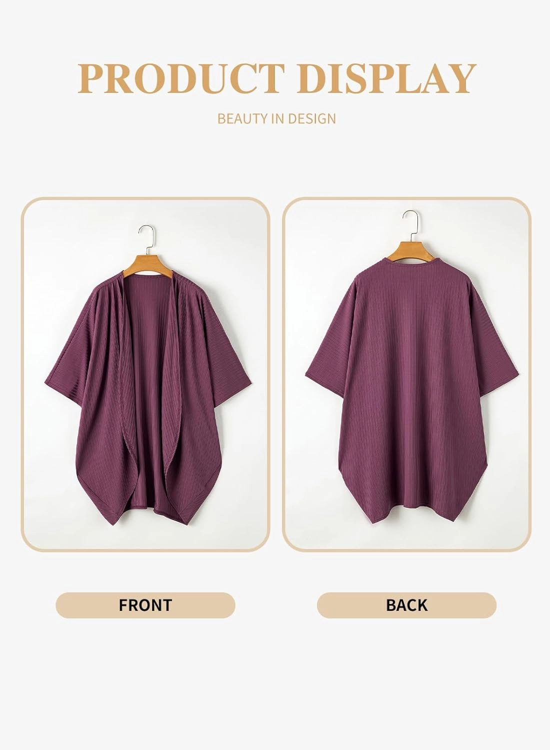 Eytino Womens Plus Size Summer Cardigan Casual Half Sleeve Ruched Open Front Cardigans Tops(1X-5X)
