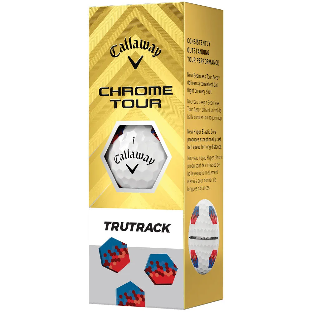 Callaway Chrome Tour TruTrack Golf Balls - White - 12 Pack, Fingerless golf gloves