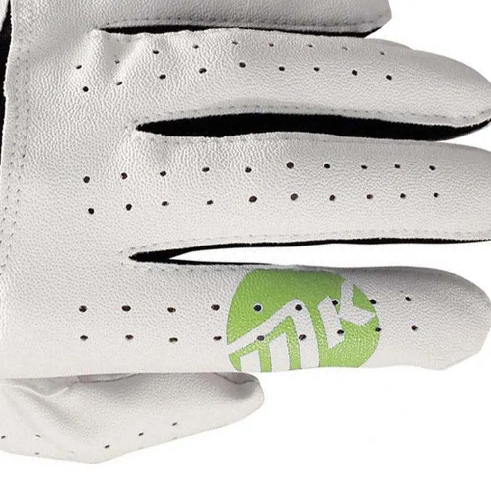 MKids All Weather Golf Glove - White/Lime, Golf hitting mat