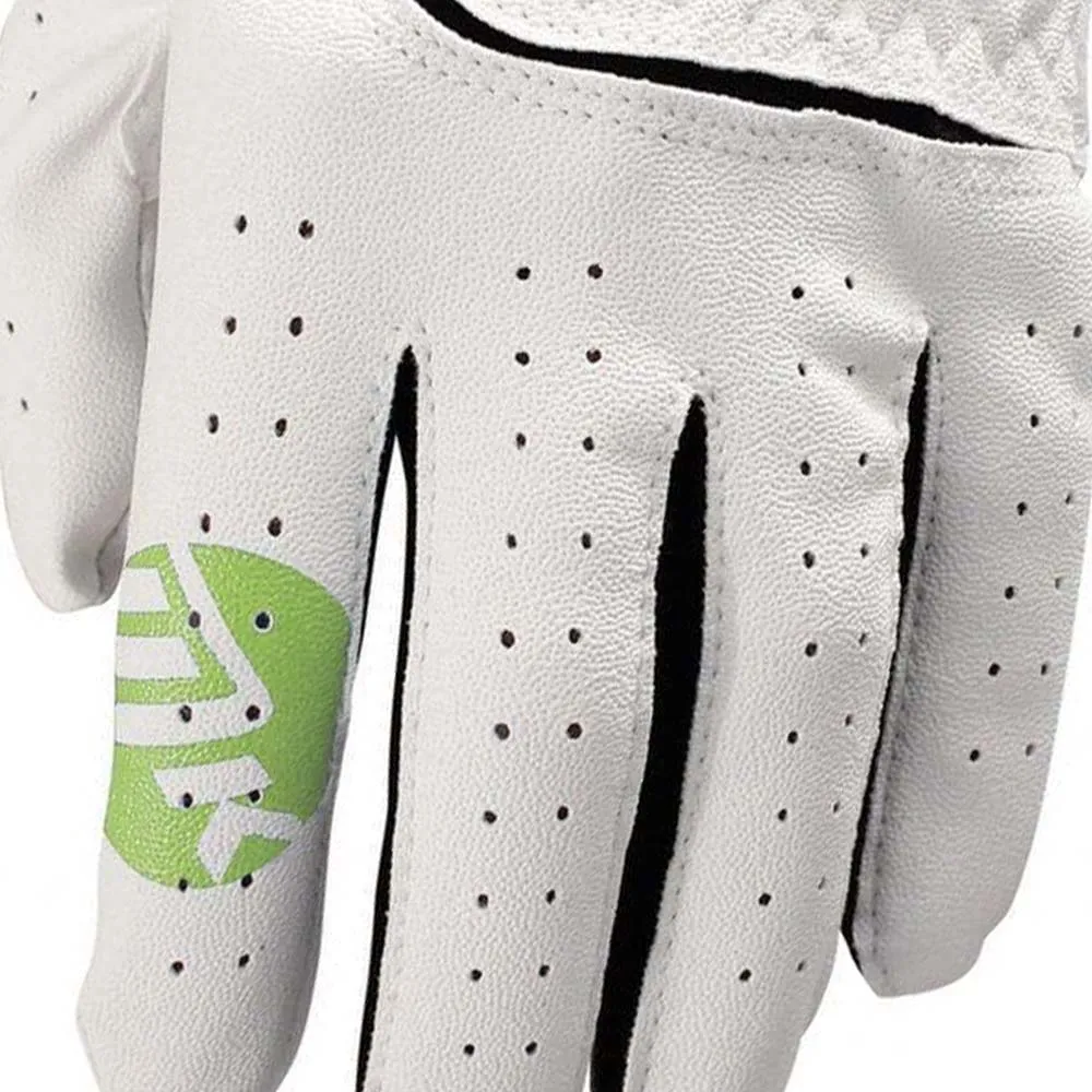 MKids All Weather Golf Glove - White/Lime, Personalized golf bag, Soft feel golf balls, Luxury golf accessories