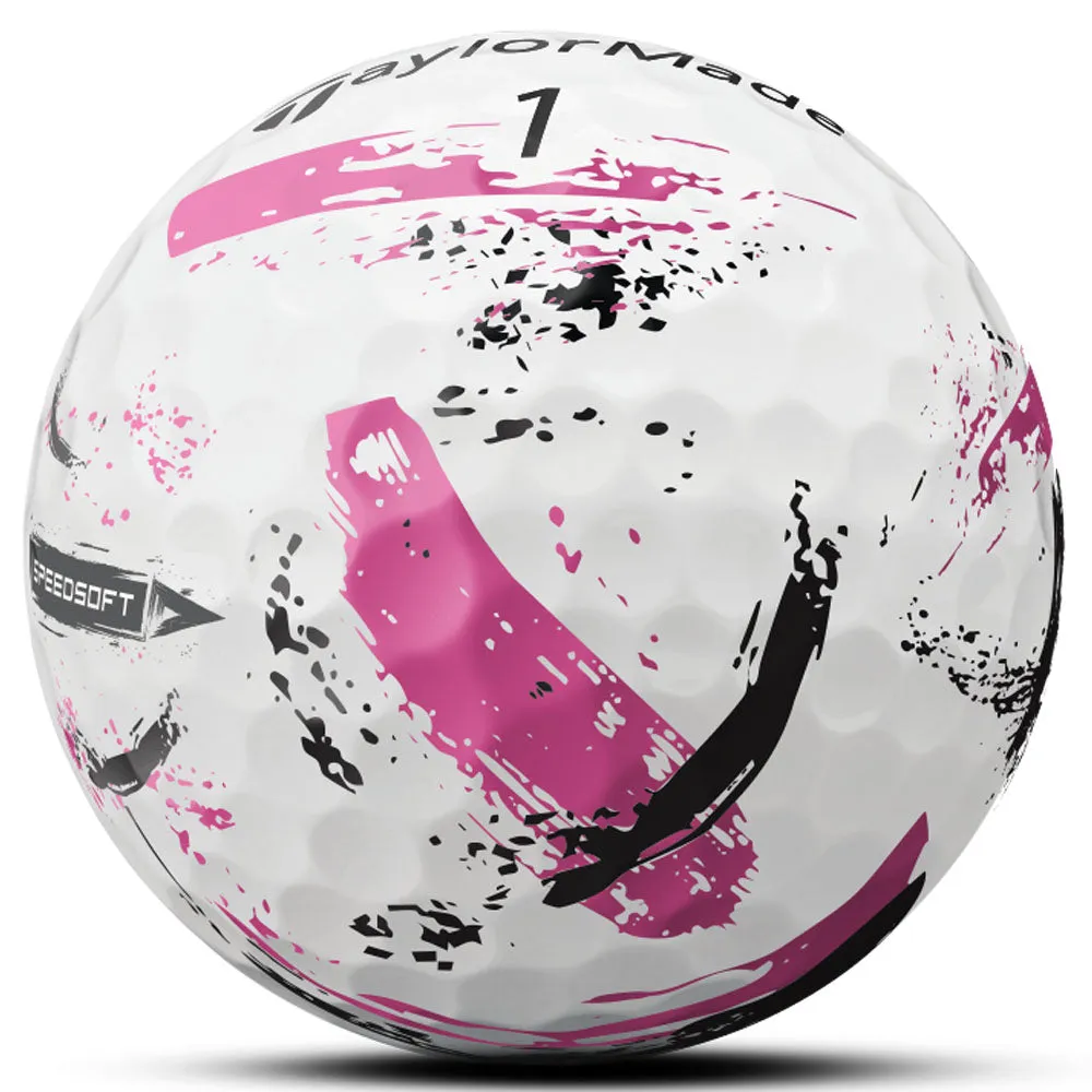 TaylorMade SpeedSoft Golf Balls - Ink Pink - 12 Pack, Compression golf socks